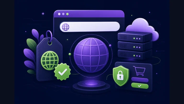 hostinger free domain featured image for hosting guide